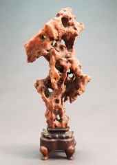 CHINESE DYED TAIHU STONE GONGS