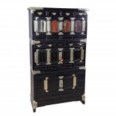 Chinese ebonized 3-pc tansu, t