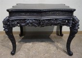 CHINESE EBONIZED CARVED HARDWO