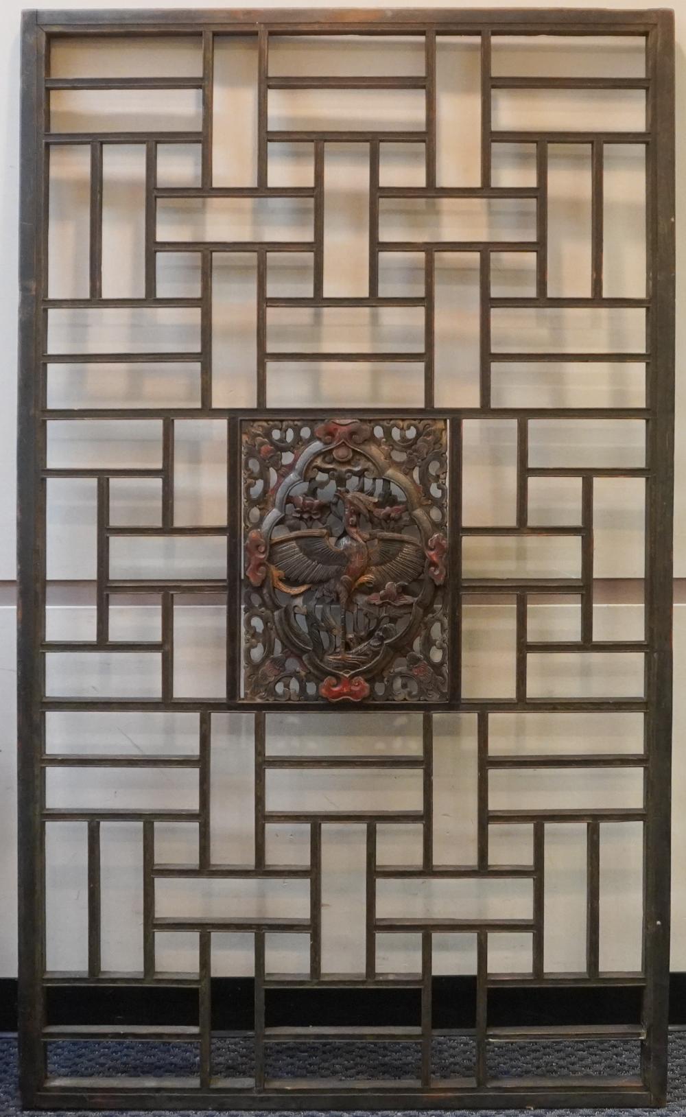 CHINESE EBONIZED WOOD 'PHOENIX'