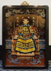 CHINESE EGLOMISE ANCESTOR PORT