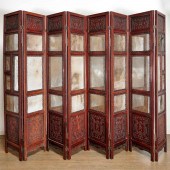 CHINESE EIGHT-PANEL MIRRORED H