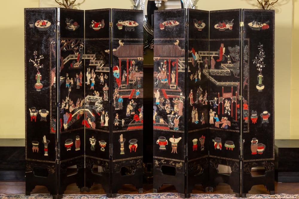 CHINESE EIGHT-PANEL SCREENChinese