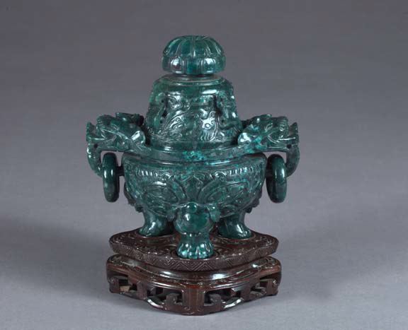 Chinese Elaborately Carved Dark