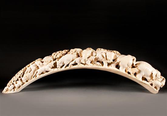 Chinese elaborately carved ivory