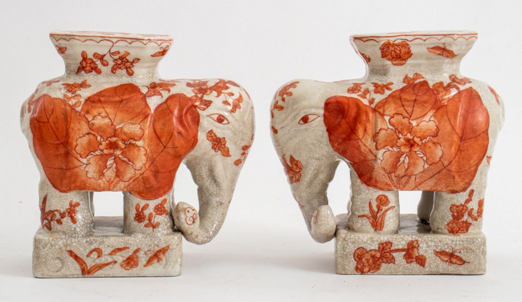 CHINESE ELEPHANT CRACKLED PORCELAIN
