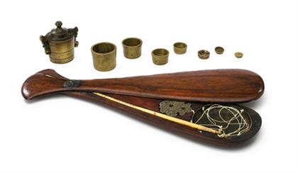 Chinese elephant ivory and brass