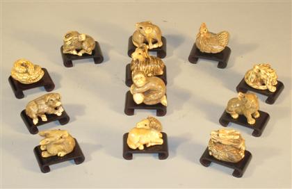 Chinese elephant ivory zodiac