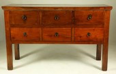 CHINESE ELM 6-DRAWER LOW CUPBO