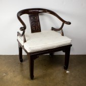 CHINESE ELM WOOD HORSE-SHOE BA