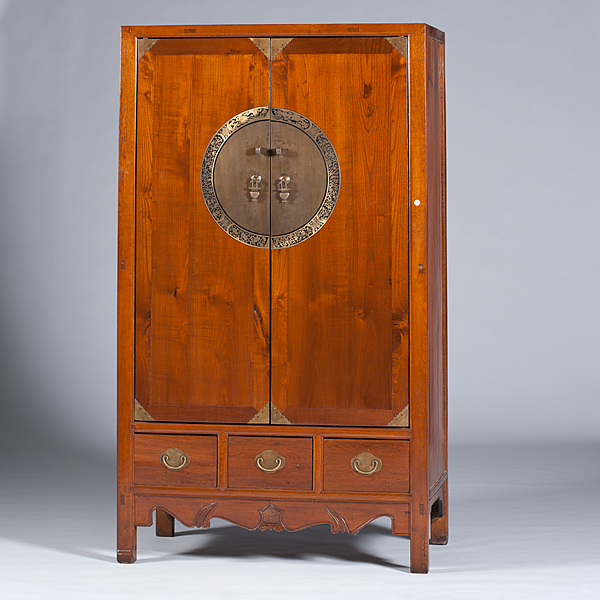 Chinese Elmwood Armoire Chinese. An