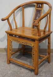 CHINESE ELMWOOD HORSESHOE-BACK