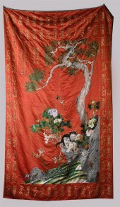 CHINESE EMBROIDERED AND COUCHE