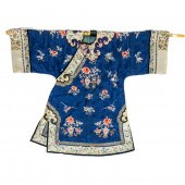 CHINESE EMBROIDERED BLUE-GROUN