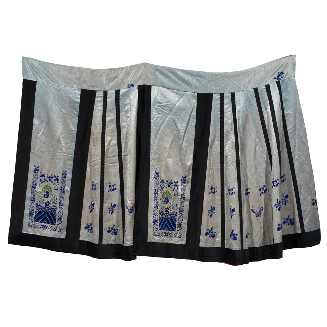 CHINESE EMBROIDERED BLUE-GROUND