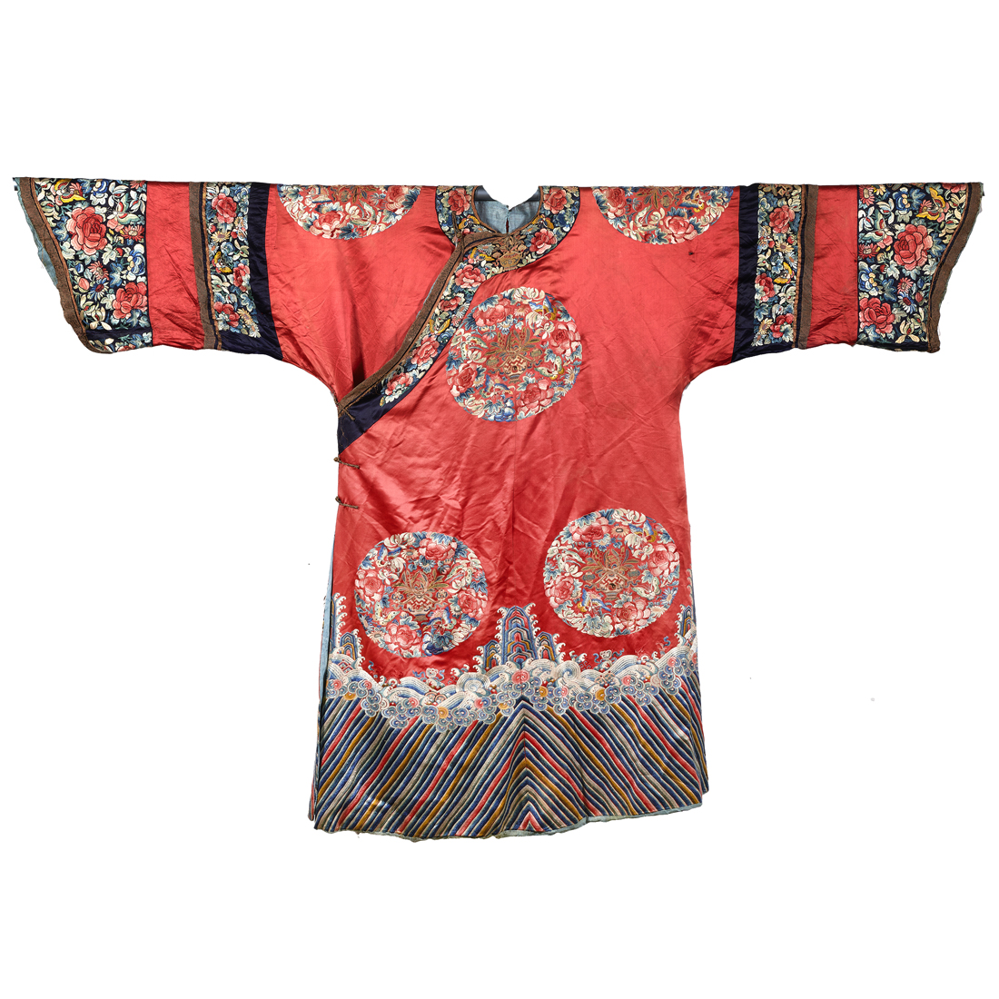 CHINESE EMBROIDERED LADY'S RED