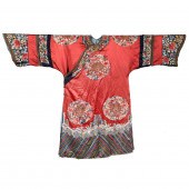 CHINESE EMBROIDERED LADY'S RED