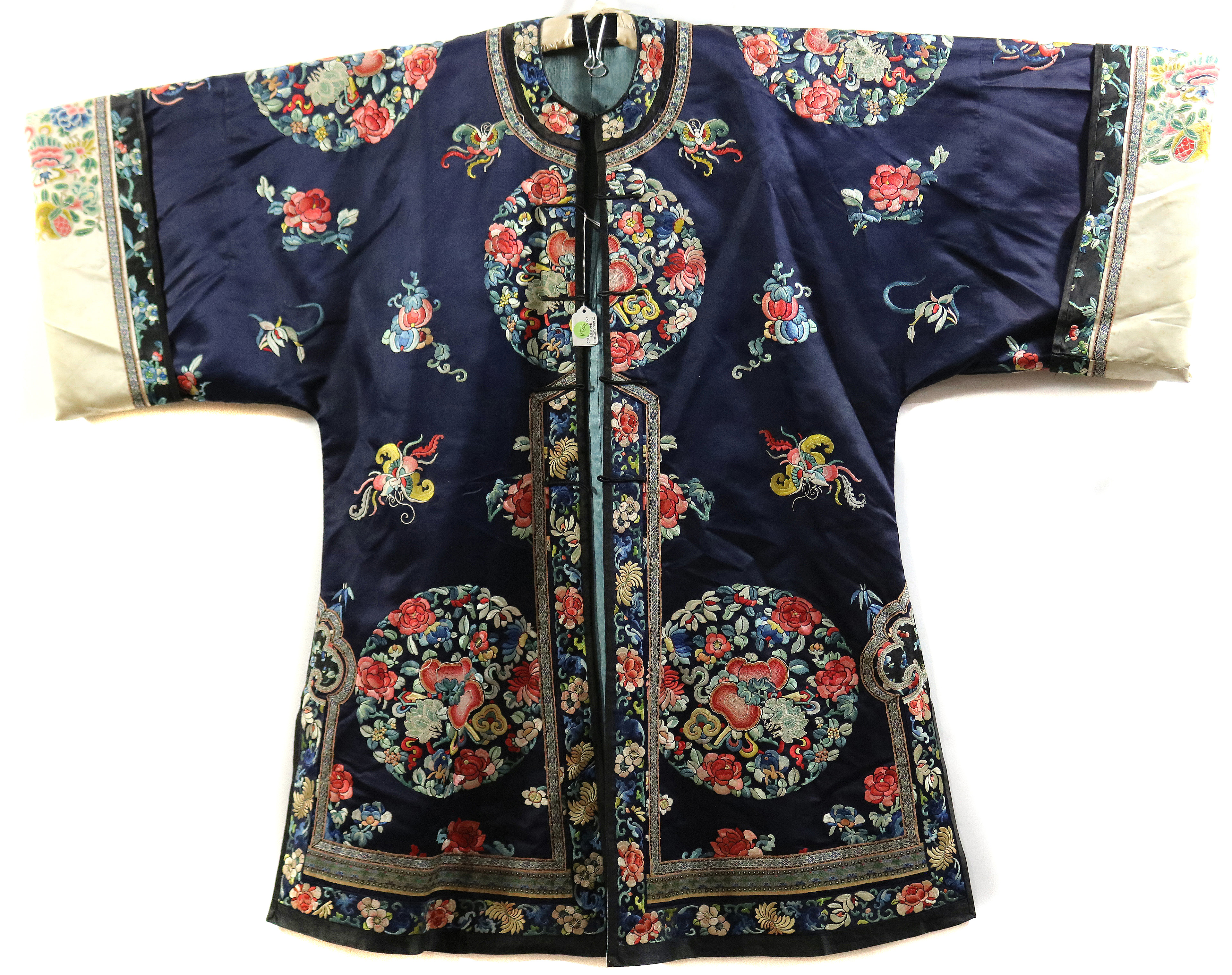 CHINESE EMBROIDERED NAVY BLUE