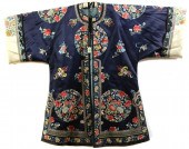 CHINESE EMBROIDERED NAVY BLUE