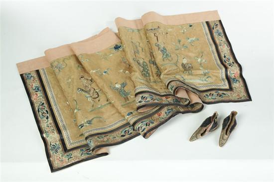 CHINESE EMBROIDERED PANEL AND
