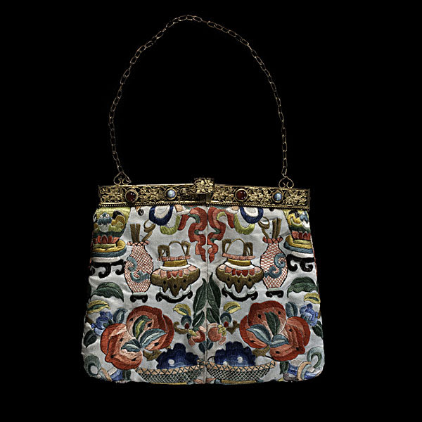 Chinese Embroidered Silk Evening