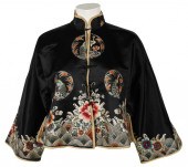 CHINESE EMBROIDERED SILK SHEAR