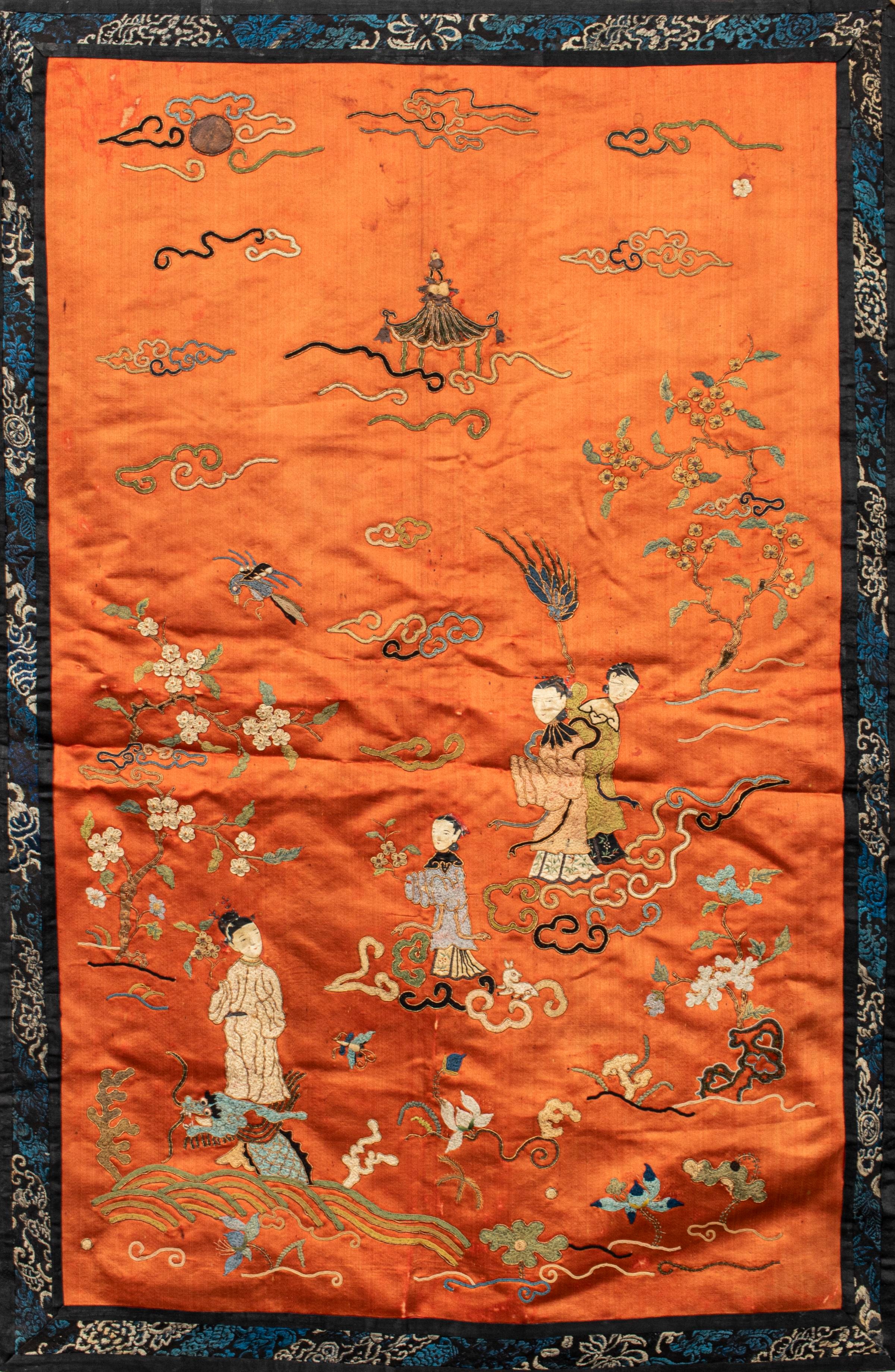 CHINESE EMBROIDERED SILK TEXTILE
