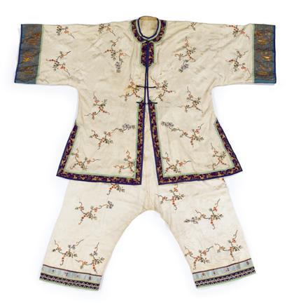 Chinese embroidered silk woman's