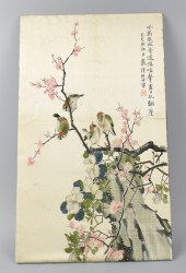 CHINESE EMBROIDERY OF SPARROWS