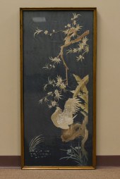 CHINESE EMBROIDERY W/ MAGPIE &