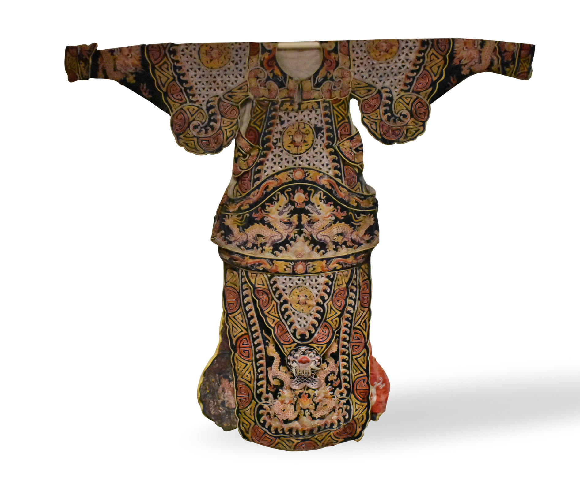 CHINESE EMBROIDERY WARRIOR DRAGON