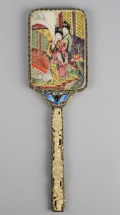CHINESE ENAMEL AND GILT METAL