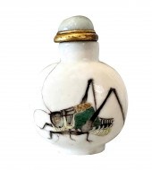 CHINESE ENAMEL CRICKET SNUFF B