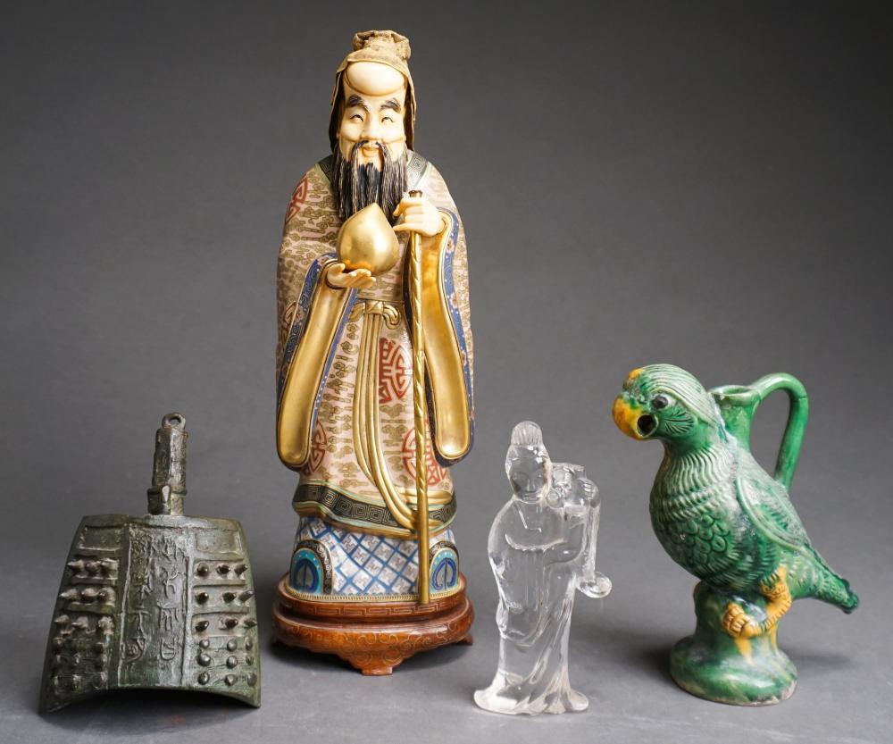 CHINESE ENAMEL DECORATED FIGURE