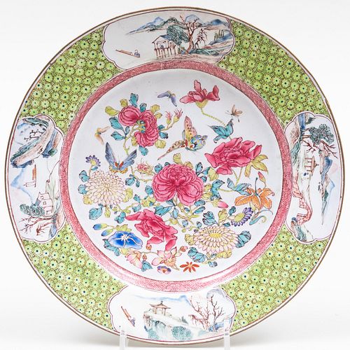 CHINESE ENAMEL DISH PLATEBlue