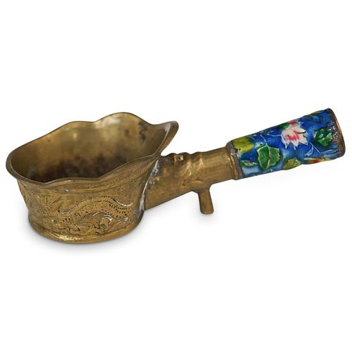 CHINESE ENAMELED BRASS