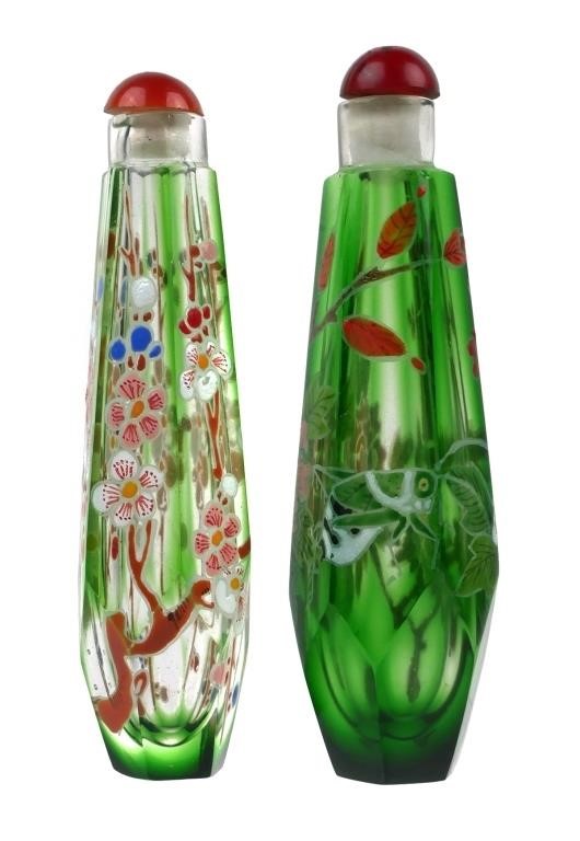 CHINESE ENAMELED GLASS SNUFF