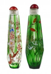 CHINESE ENAMELED GLASS SNUFF B