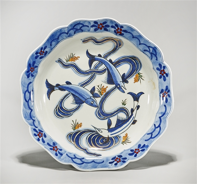 Chinese enameled porcelain charger;