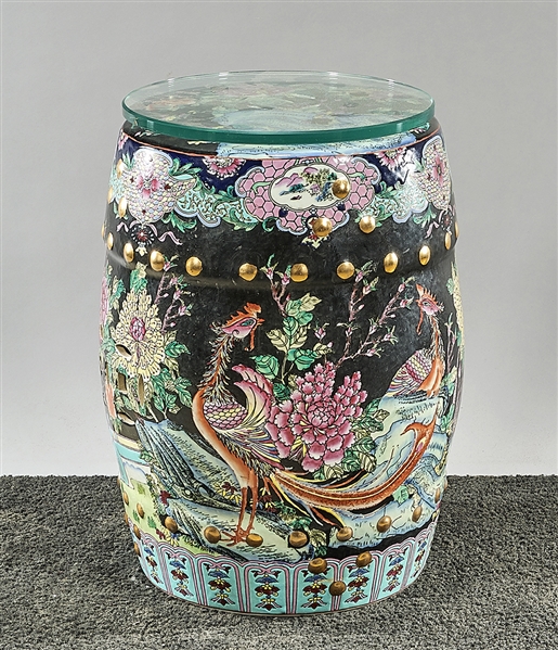Chinese enameled porcelain garden