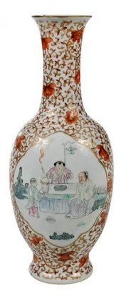 CHINESE ENAMELED PORCELAIN VAS
