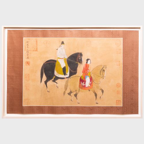CHINESE EQUESTRIAN SCROLL