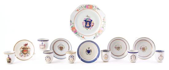 Chinese Export armorial dishes
