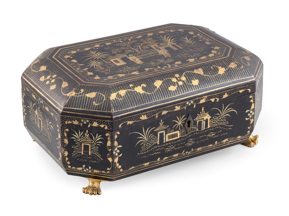 CHINESE EXPORT BLACK AND GOLD