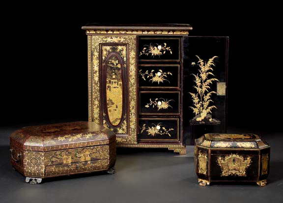 Chinese Export Black-and-Gold