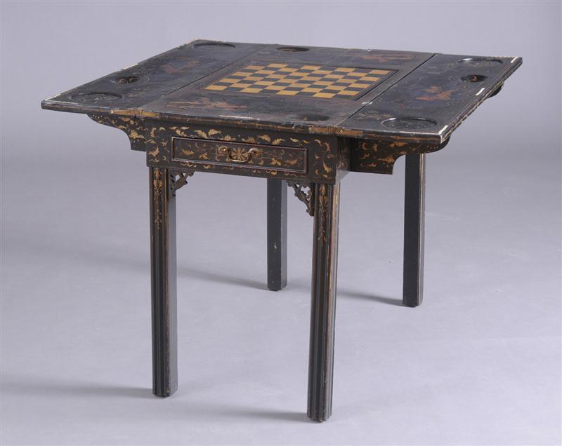 CHINESE EXPORT BLACK LACQUER AND