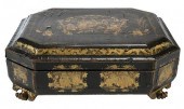 CHINESE EXPORT BLACK LACQUER A