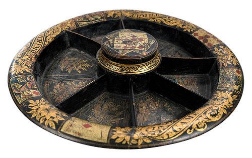 CHINESE EXPORT BLACK LACQUER POPE