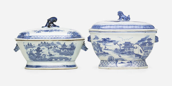 Chinese Export. Blue and White soup