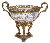 CHINESE EXPORT BRONZE MOUNTED